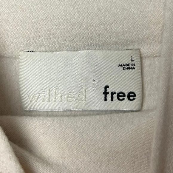 Aritzia Wilfred Free Diane Wool Mockneck Sweater Birch White - Picture 8 of 8